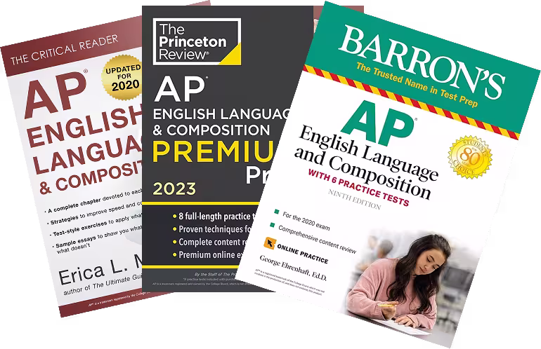 Stack of AP prep books